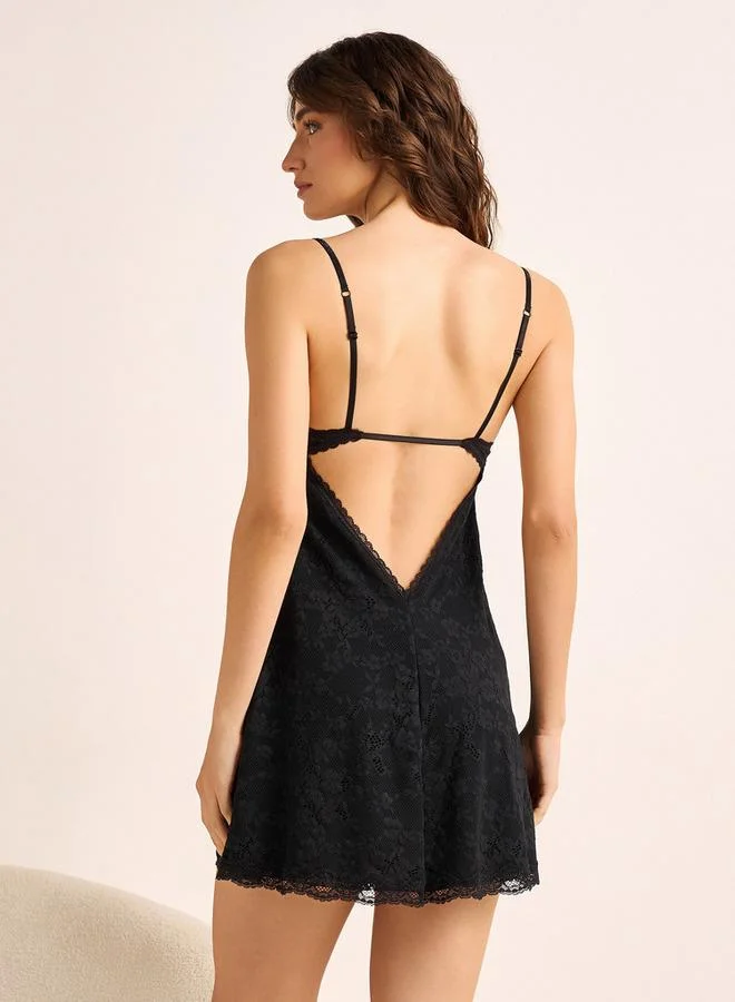 Splash FAV Lace Babydoll with Adjustable Straps